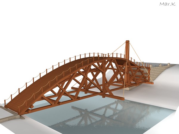 swing bridge 3ds - Swing bridge by Mar.K