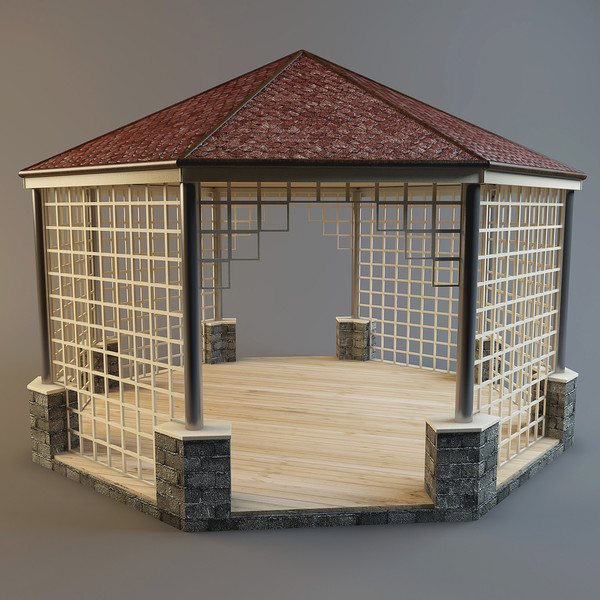 3d arbour model - Arbour by mifody