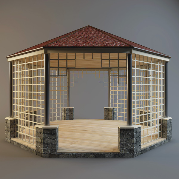 3d arbour model - Arbour by mifody