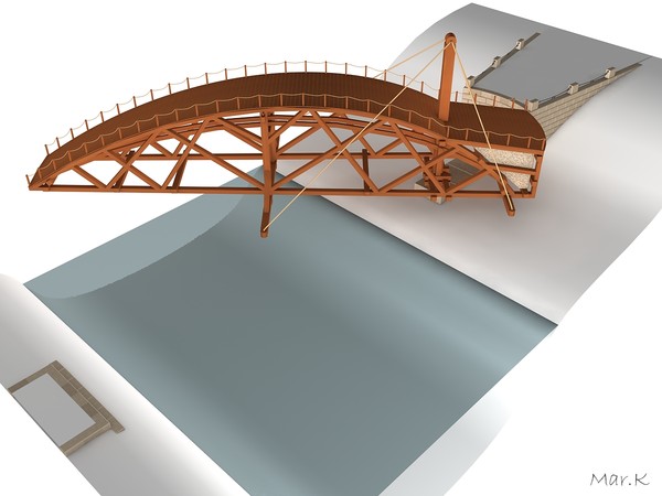 swing bridge 3ds - Swing bridge by Mar.K