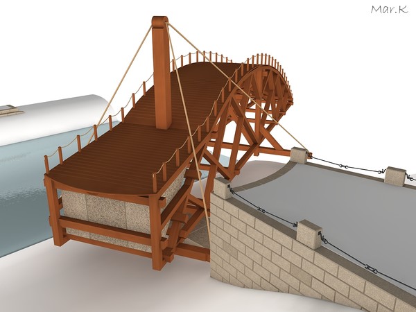 swing bridge 3ds - Swing bridge by Mar.K