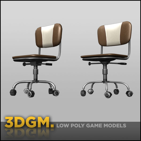 chair retro 3dgm 3d model - chair retro design 3DGM by 3D Game Models