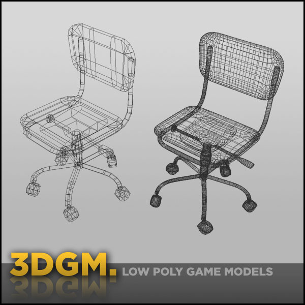chair retro 3dgm 3d model - chair retro design 3DGM by 3D Game Models