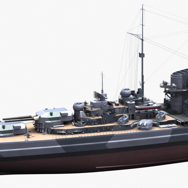 3d model tirpitz ship - Battleship Tirpitz by NURMS
