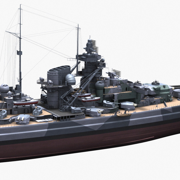 3d model tirpitz ship - Battleship Tirpitz by NURMS