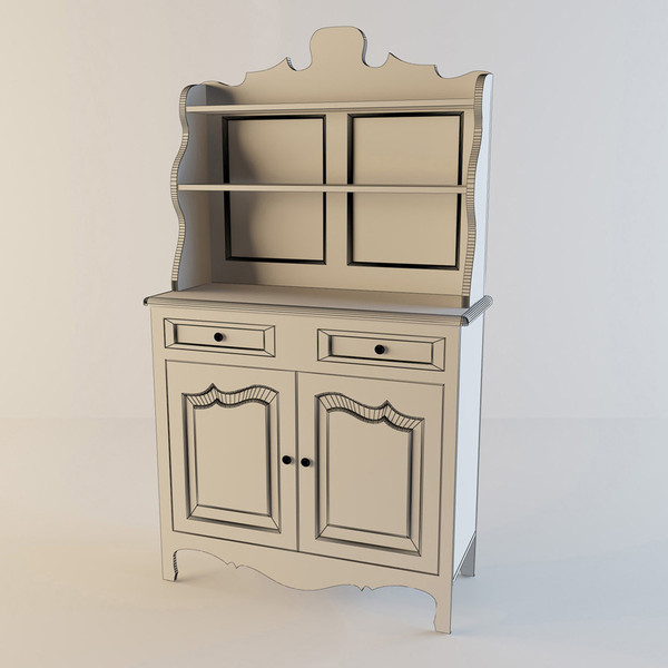 buffet cupboard 3d model - Buffet-Cupboard... by kotiss