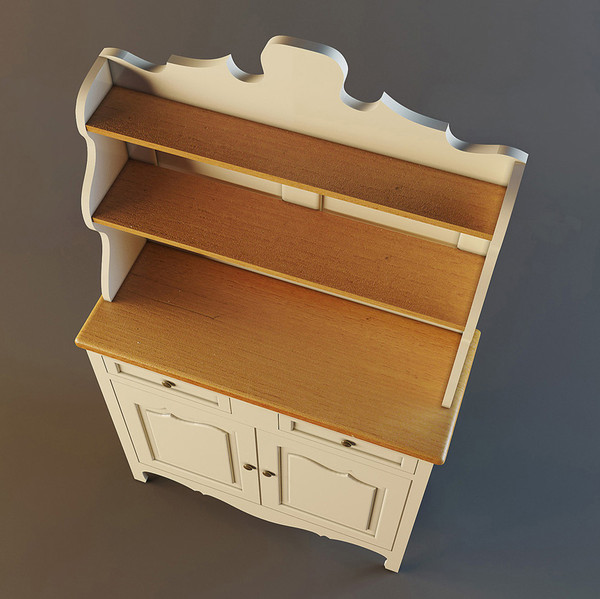 buffet cupboard 3d model - Buffet-Cupboard... by kotiss