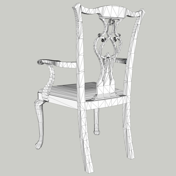 maya chippendale chair - Chippendale Chair by chaosfractal