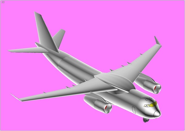 dwg tu-330 transport aircraft solid - TU-330 Transport Aircraft Solid Assembly Model by RodgerSaintJohn