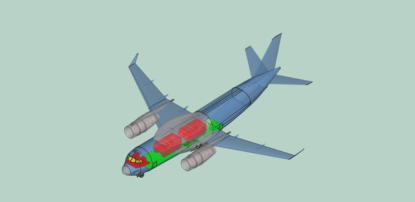 dwg tu-330 transport aircraft solid - TU-330 Transport Aircraft Solid Assembly Model by RodgerSaintJohn