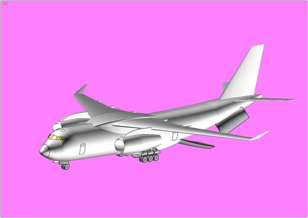 dwg tu-330 transport aircraft solid - TU-330 Transport Aircraft Solid Assembly Model by RodgerSaintJohn