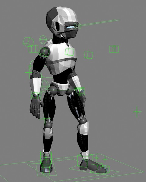 3d robot biped - Robot_04 by unero