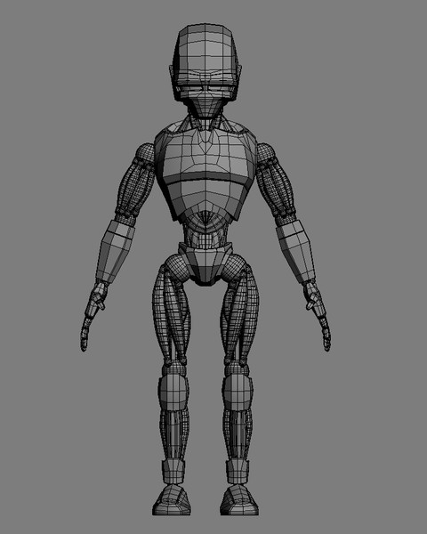 3d robot biped - Robot_04 by unero