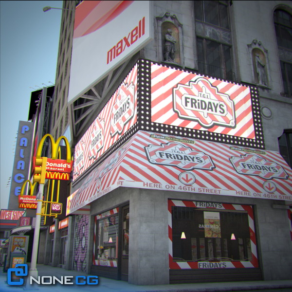 new york square nyc 3d max - NYC Times Square... by NONECG