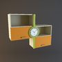 3d model shelve clock