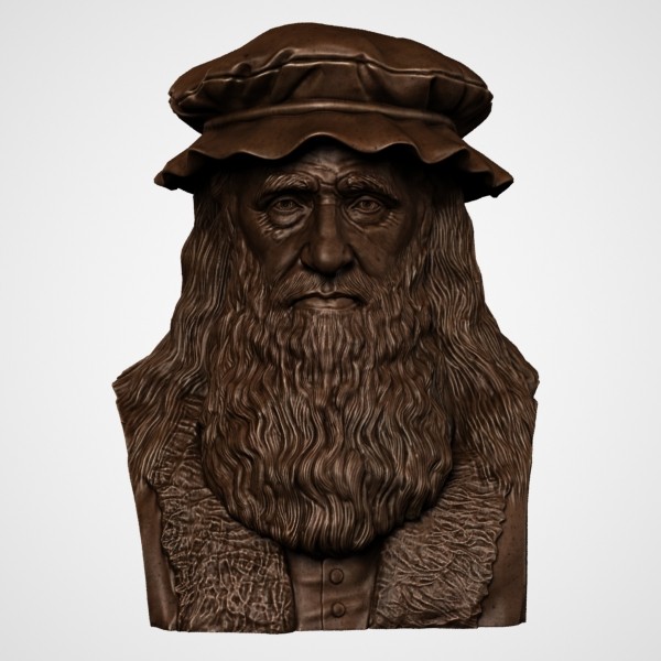3d decorative bust leonardo da - Leonardo Da Vinci Bust by clay master