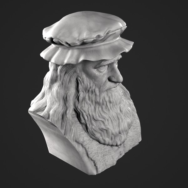 3d decorative bust leonardo da - Leonardo Da Vinci Bust by clay master