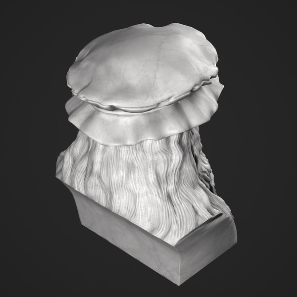 3d decorative bust leonardo da - Leonardo Da Vinci Bust by clay master