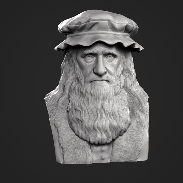 3d decorative bust leonardo da - Leonardo Da Vinci Bust by clay master