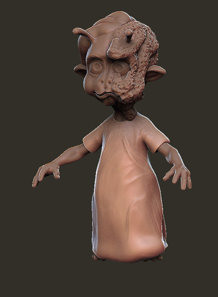 3d model of alien zombie - Zombie by dentonvanzan