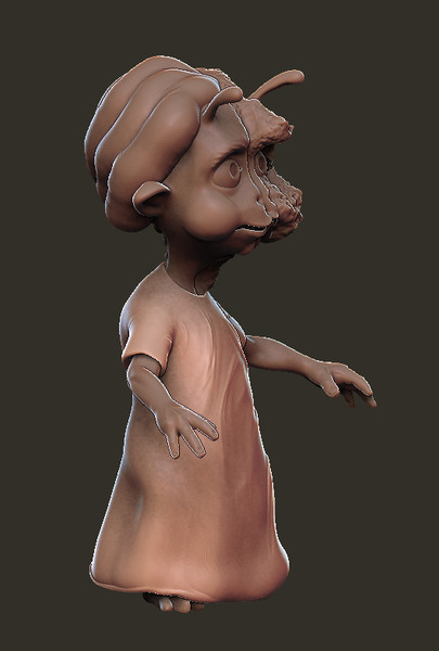 3d model of alien zombie - Zombie by dentonvanzan