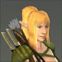 free fantasy elf archer girl character 3d model