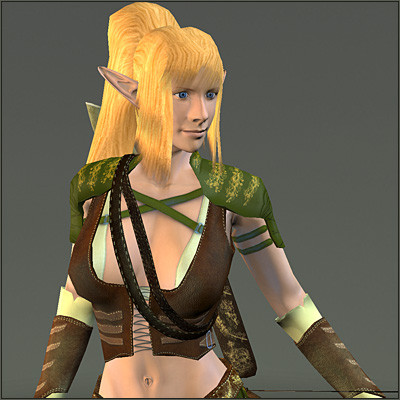 free fantasy elf archer girl character 3d model - Elf Archer Free by ESS Studio