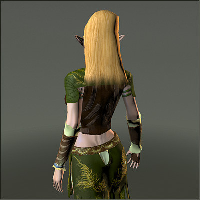free fantasy elf archer girl character 3d model - Elf Archer Free by ESS Studio