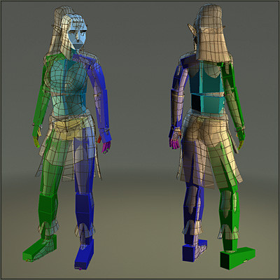 free fantasy elf archer girl character 3d model - Elf Archer Free by ESS Studio