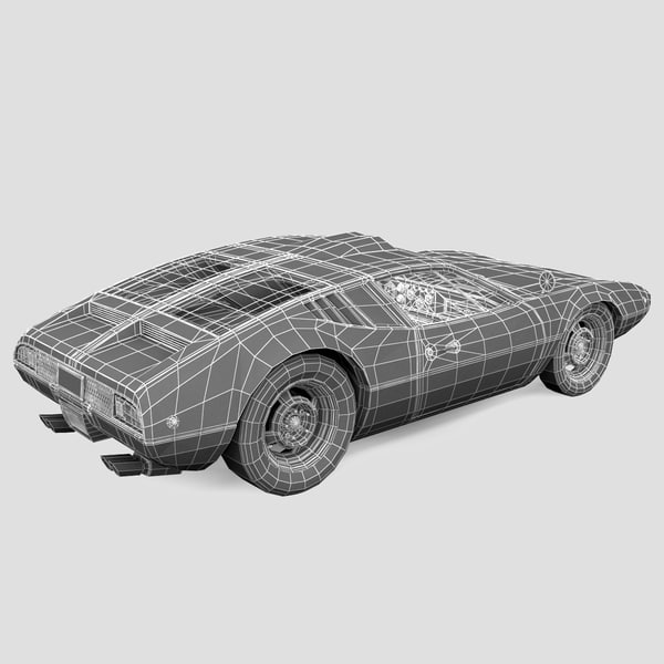 3d model tomaso mangusta - De Tomaso Mangusta by 3d_molier