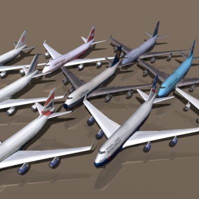 3d airplanes british airways - Airplanes Collection by NONECG