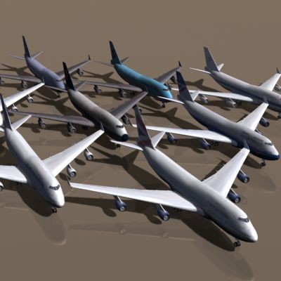 3d airplanes british airways - Airplanes Collection by NONECG