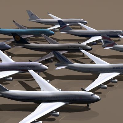 3d airplanes british airways - Airplanes Collection by NONECG