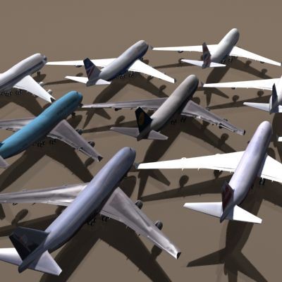 3d airplanes british airways - Airplanes Collection by NONECG