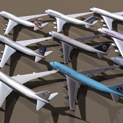 3d airplanes british airways - Airplanes Collection by NONECG
