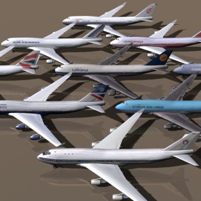3d airplanes british airways - Airplanes Collection by NONECG