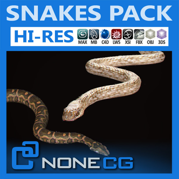 3d snakes model - Snakes Pack by NONECG