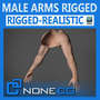 Adult Male Arms and Hands Rigged