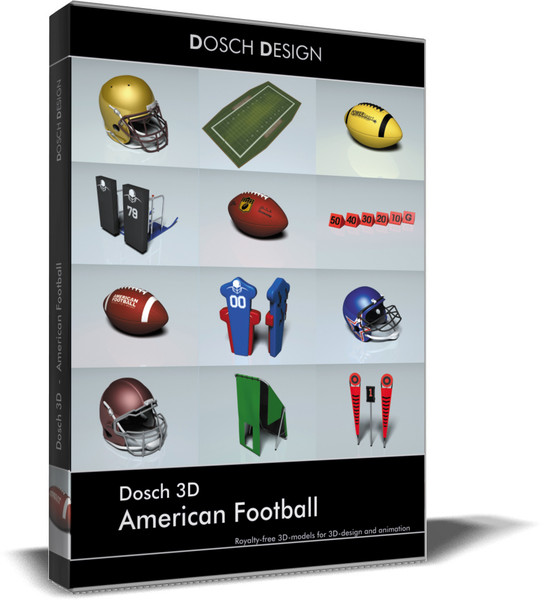 3ds max american football - DOSCH 3D - American Football by Dosch Design