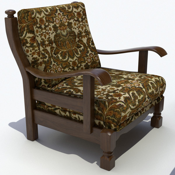 furniture oak 3d obj - Oak Furniture Set by LChristian