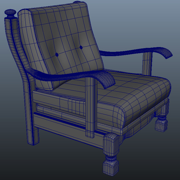 furniture oak 3d obj - Oak Furniture Set by LChristian