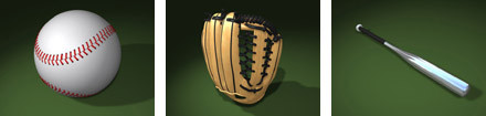 3d model baseball ball 3d: - DOSCH 3D: Baseball... by Dosch Design
