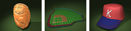 3d model baseball ball 3d: - DOSCH 3D: Baseball... by Dosch Design