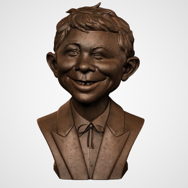 decorative bust alfred e 3d model - Alfred E. Neuman Bust by clay master