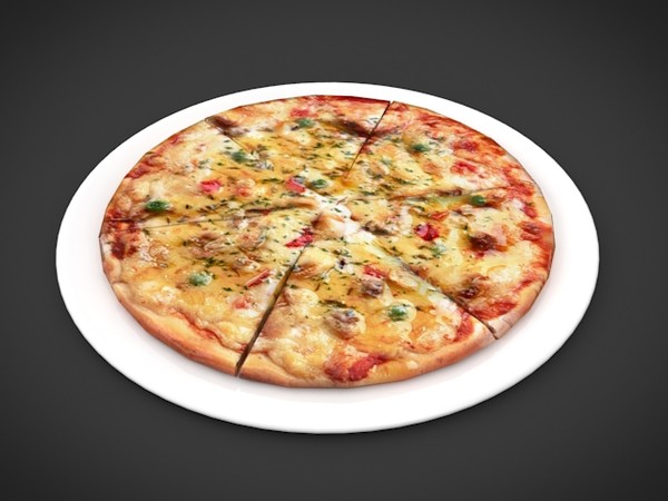 pizza materials party 3d model - pizza by denisVFX