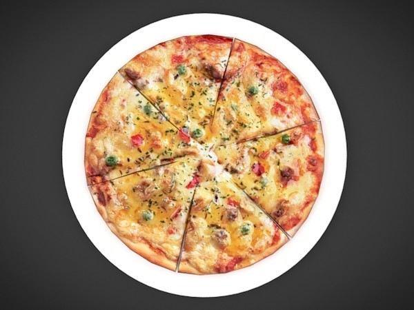 pizza materials party 3d model - pizza by denisVFX