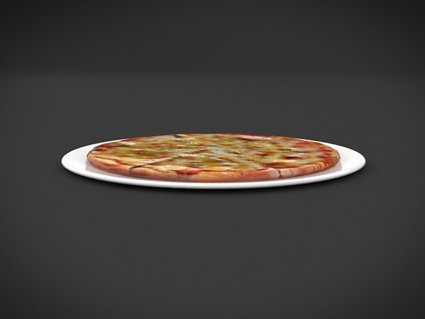 pizza materials party 3d model - pizza by denisVFX