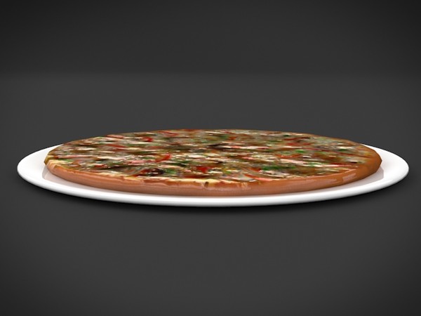 3d pizza materials party model - pizza by denisVFX