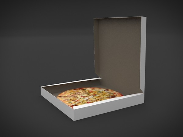 pizza box 3d max - pizza box by denisVFX