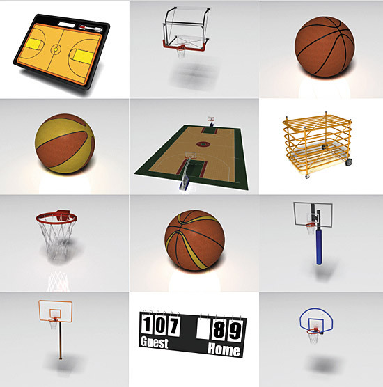 basketball 3d: 3d 3ds - DOSCH 3D: Basketball by Dosch Design